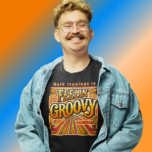 Feelin Groovy Gepersonaliseerde Retro 70s  Tri-Blend Shirt
