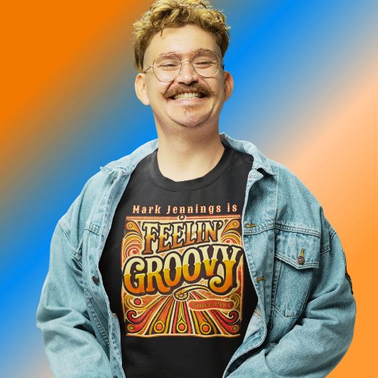 Feelin Groovy Gepersonaliseerde Retro 70s  Tri-Blend Shirt