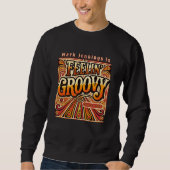 Feelin Groovy Gepersonaliseerde Retro 70s  Trui (Voorkant)