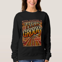 Feelin Groovy Gepersonaliseerde Retro 70s Trui