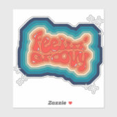 Feelin' Groovy - jaren 70 stijl Sticker (Vel)