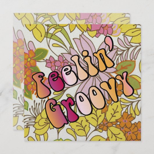 Feelin' Groovy Kaart (Voorkant / Achterkant)