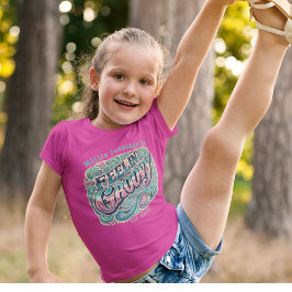 Feelin' Groovy Retro 70s Personalize Pink T-shirt