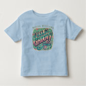 Feelin' Groovy Retro 70s  Psychedelic Blue Kinder Shirts (Voorkant)