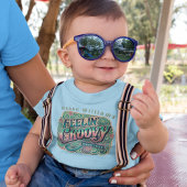 Feelin' Groovy Retro 70s Psychedelic Blue Kinder Shirts