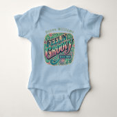 Feelin' Groovy Retro 70s Psychedelic Blue Romper (Voorkant)