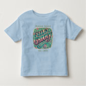 Feelin' Groovy Retro 70s  Psychedelic Kinder Shirts (Voorkant)