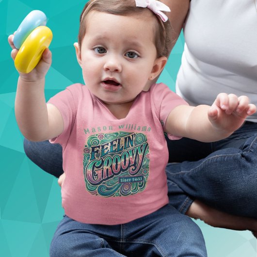 Feelin' Groovy Retro 70s Psychedelic Pink