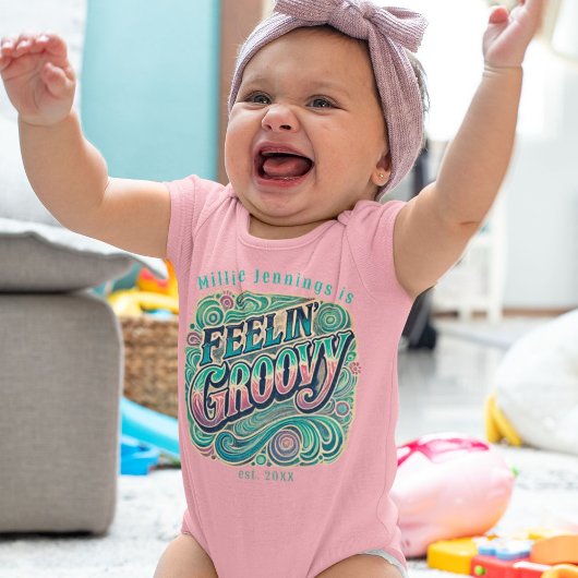 Feelin' Groovy Retro 70s Psychedelic Romper