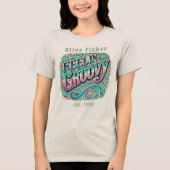 Feelin' Groovy Retro 70s Psychedelic T-Sh Tri-Blend Shirt (Voorkant)
