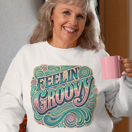 Feelin' Groovy Retro 70s Psychedelic Trui