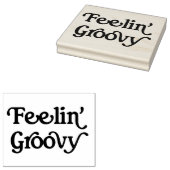 Feelin' Groovy Rubber Art Stamp Rubberstempel (Gestempeld)