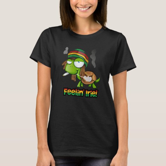 Feelin' Irie Patois Jamaica Turtle Jamaican Slang T-shirt (Voorkant)