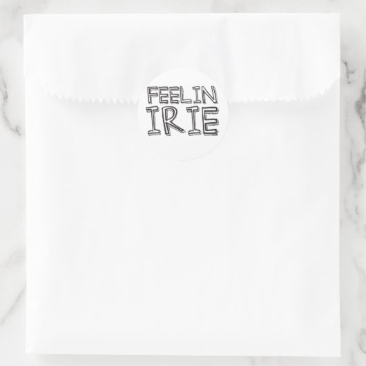 Feelin' Irie Ronde Sticker (Tas)