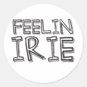 Feelin' Irie Ronde Sticker (Voorkant)