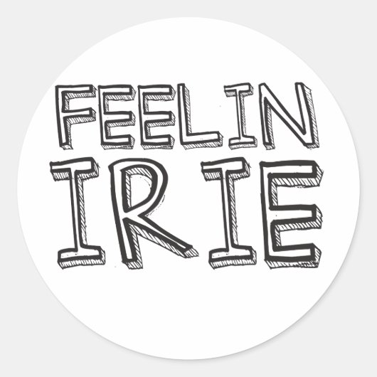 Feelin' Irie Ronde Sticker (Voorkant)