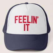 FEELIN: IT leuke slogan vrachtwagenhoed Trucker Pet (Voorkant)