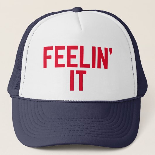 FEELIN: IT leuke slogan vrachtwagenhoed Trucker Pet (Voorkant)