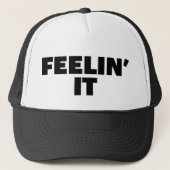 FEELIN: IT leuke slogan vrachtwagenhoed Trucker Pet (Voorkant)