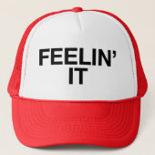 FEELIN: IT leuke slogan vrachtwagenhoed Trucker Pet (Voorkant)