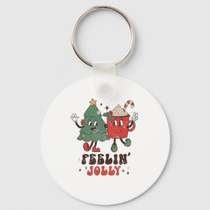 Feelin' Jolly Christmas Hot Cacao Groovy Christmas Sleutelhanger