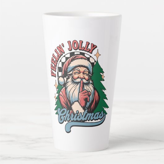 Feelin’ Jolly Christmas Sant Latte Mok (Voorkant)