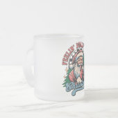 Feelin’ Jolly Christmas Sant Matglas Koffiemok (Voorkant links)