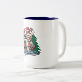 Feelin’ Jolly Christmas Sant Tweekleurige Koffiemok (Voorkant rechts)