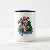 Feelin’ Jolly Christmas Sant Tweekleurige Koffiemok (Center)