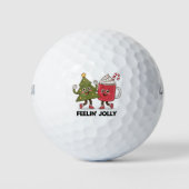 Feelin Jolly Christmas Tree Koffie Liefhebber Wint Golfballen (Voorkant)