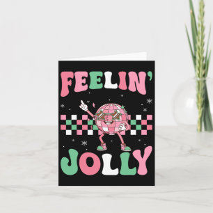 Feelin Jolly Disco Santa Cadeau Muziek Kerst P Kaart