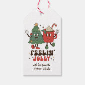 Feelin' Jolly Feestdagen met kerstmis Cadeaulabel (Voorkant)