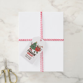 Feelin' Jolly Feestdagen met kerstmis Cadeaulabel