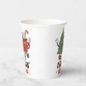 Feelin' Jolly Feestdagen met Kerstmis Funny Retro Papieren Bekers (Rechts)