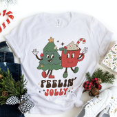 Feelin' Jolly Feestdagen met Kerstmis Funny Retro Tri-Blend Shirt