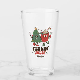 Feelin' Jolly Feestdagen met kerstmis Glas