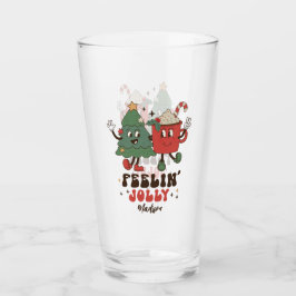 Feelin' Jolly Feestdagen met kerstmis Glas