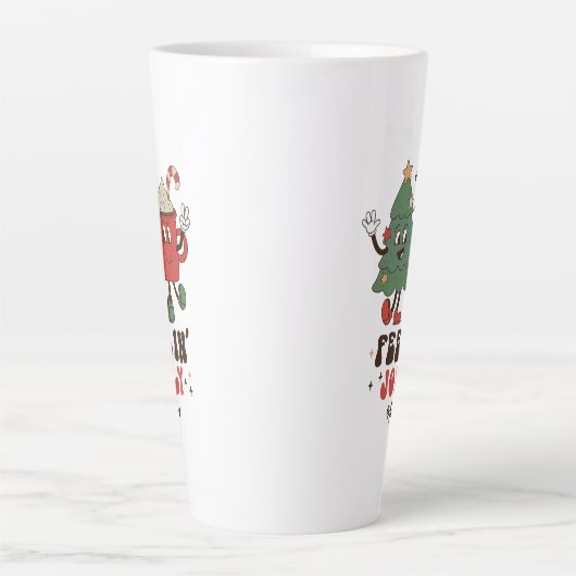 Feelin' Jolly Feestdagen met kerstmis Latte Mok (Voorkant)