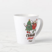 Feelin' Jolly Feestdagen met kerstmis Latte Mok (Rechterhoek)