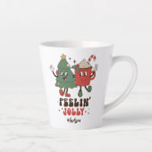 Feelin' Jolly Feestdagen met kerstmis Latte Mok (Rechts)
