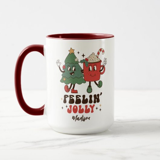 Feelin' Jolly Feestdagen met kerstmis Mok (Links)