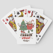 Feelin' Jolly Feestdagen met kerstmis Pokerkaarten (Achterkant)