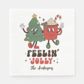 Feelin' Jolly Feestdagen met kerstmis Servet (Voorkant)