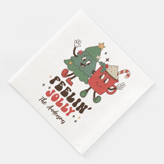 Feelin' Jolly Feestdagen met kerstmis Servet (Hoek)