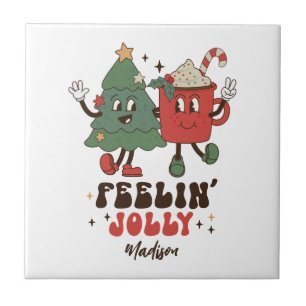 Feelin' Jolly Feestdagen met kerstmis Tegeltje