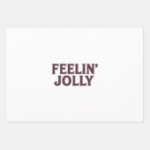Feelin' Jolly Funny Christmas Spirit Inpakpapier Vel (Voorkant)