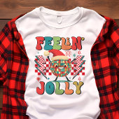 Feelin' Jolly Retro kerstvibes Tri-Blend Shirt
