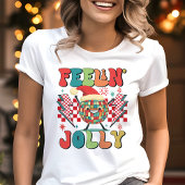 Feelin' Jolly Retro kerstvibes Tri-Blend Shirt