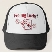 Feelin Lucky Dice Cards U.S. Custom Ink Trucker Pet (Voorkant)