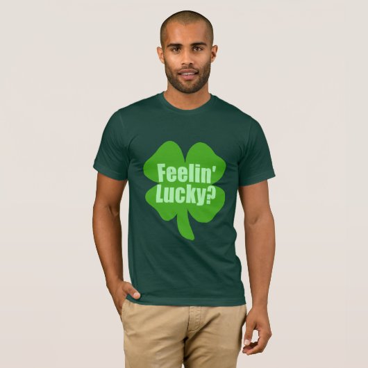 Feelin' Lucky? Funny Irish T-shirt (Voorkant volledig)